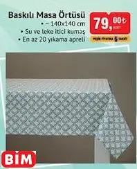 BASKILI MASA ÖRTÜSÜ